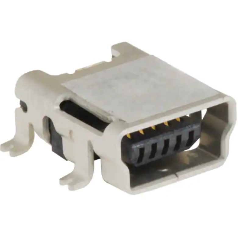 Conector MINI USB 2.0 - 5 Posiciones - Ángulo Recto - SMD